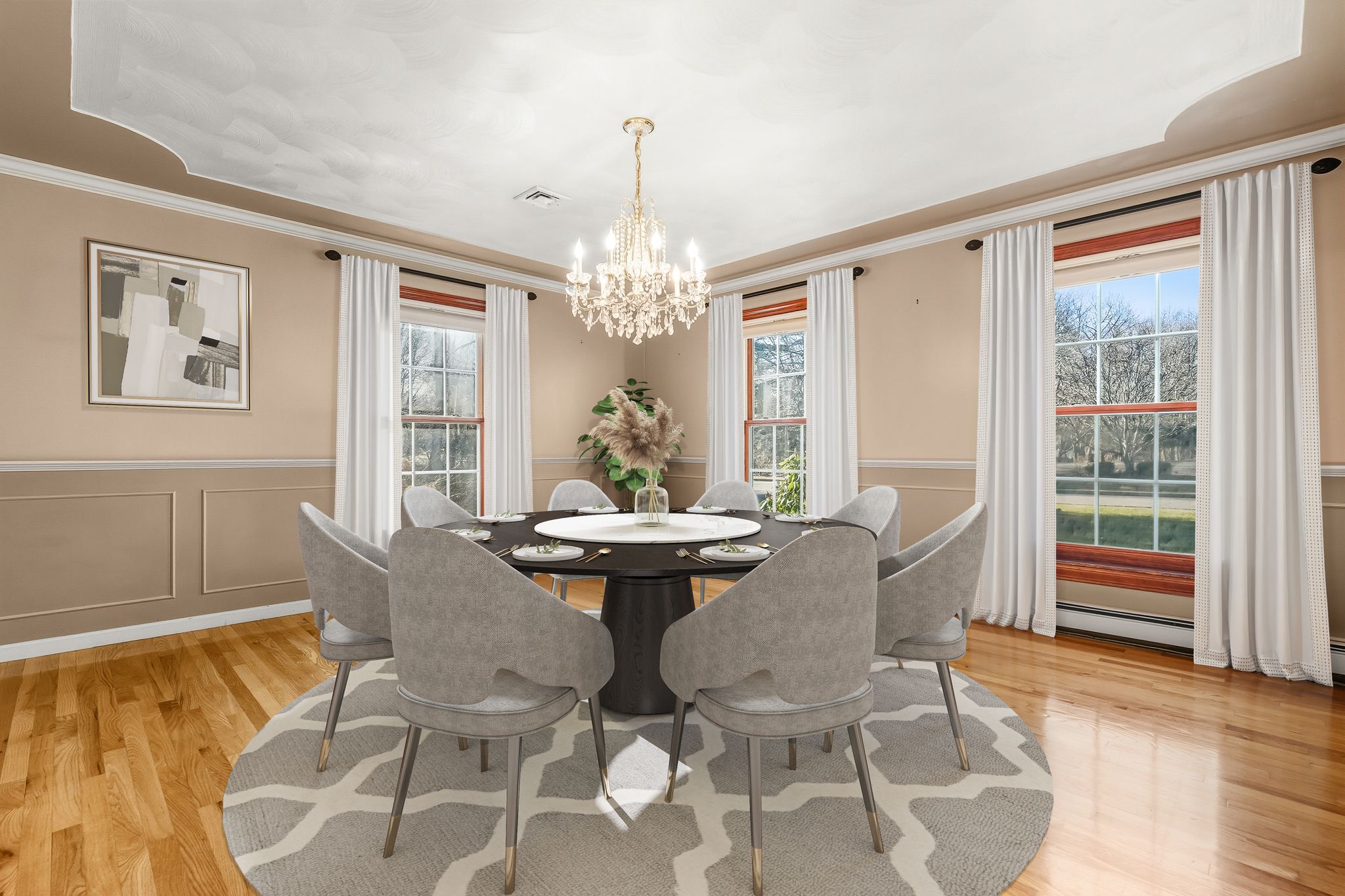 129 H J Albee Drive Braintree, MA 02184 - Photo 7 of 36 a view of a dining room with furniture and window