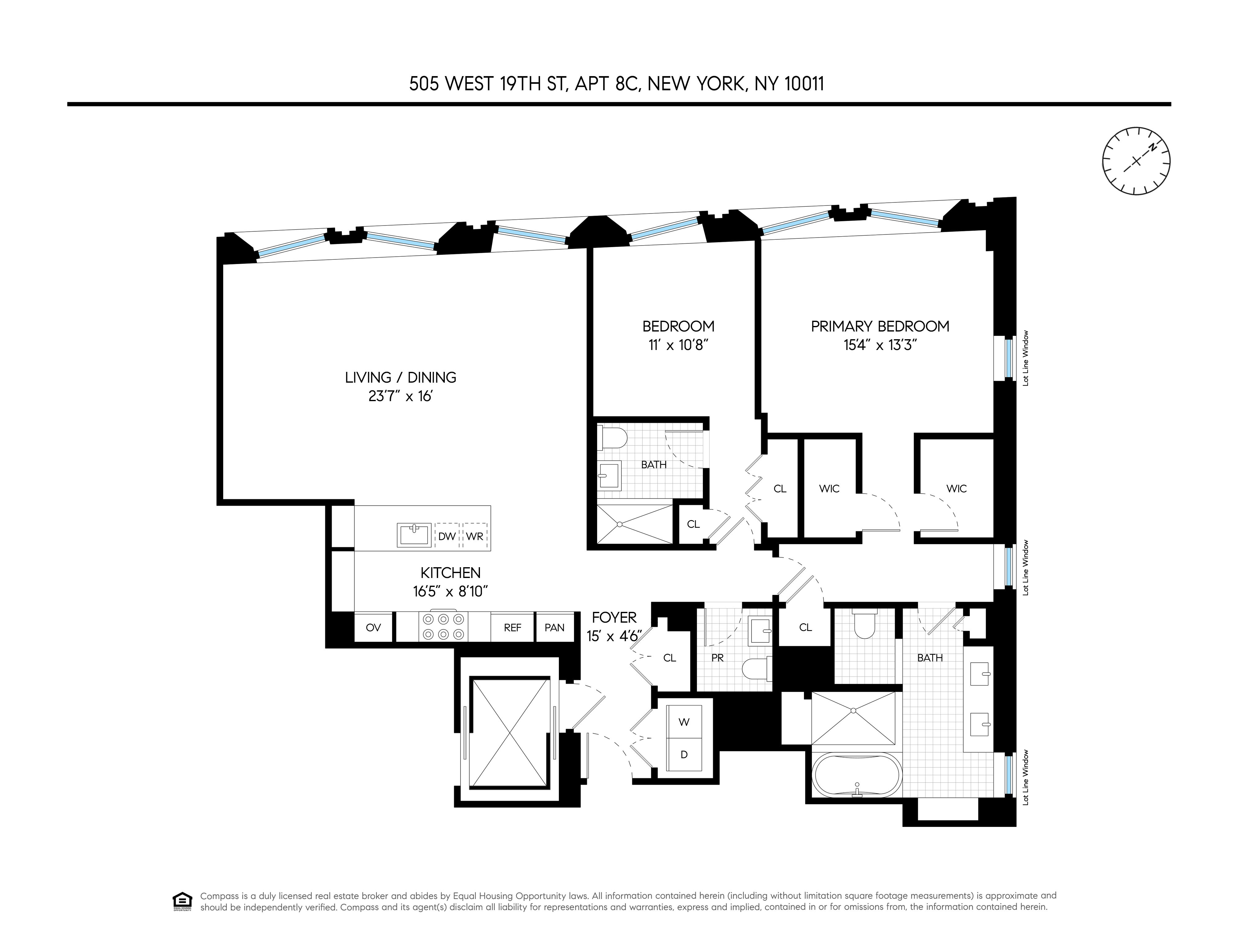 505 West 19th Street, Unit 8C Manhattan, NY 10011 - Photo 13 of 13 a picture of a bathroom with a sink and mirror