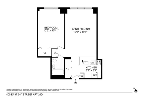 $795,000 | 400 East 54th Street, Unit 26D | Sutton Place