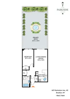 $899,000 | 607 Manhattan Avenue, Unit 2 | Greenpoint