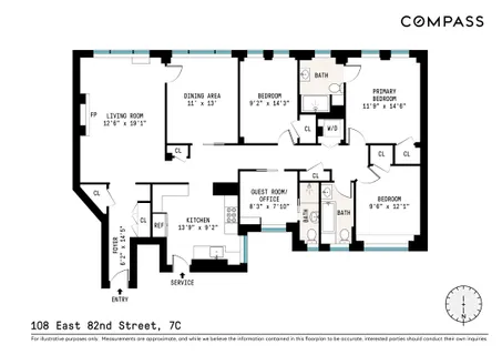 $3,300,000 | 108 East 82nd Street, Unit 7C | Upper East Side