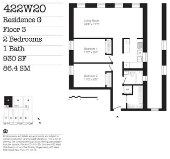 $1,880,000 | 422 West 20th Street, Unit 3G | Chelsea
