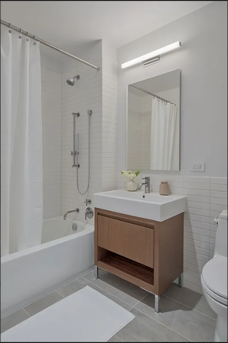 5 South 5th Street, Unit 5300 Brooklyn, NY 11249 - Photo 9 of 28 a bathroom with a sink a toilet and shower