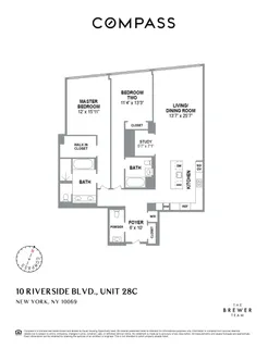 $4,450,000 | 10 Riverside Boulevard, Unit 28C | Upper West Side