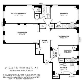 $2,295,000 | 21 East 87th Street, Unit 11A | Upper East Side