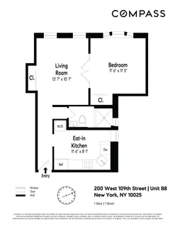 $700,000 | 200 West 109th Street, Unit B8 | Upper West Side