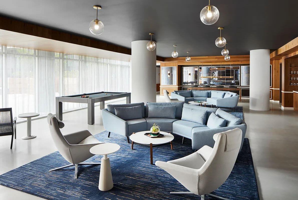 21 India Street, Unit 2101 Brooklyn, NY 11222 - Photo 16 of 22 a living room with furniture and wooden floor