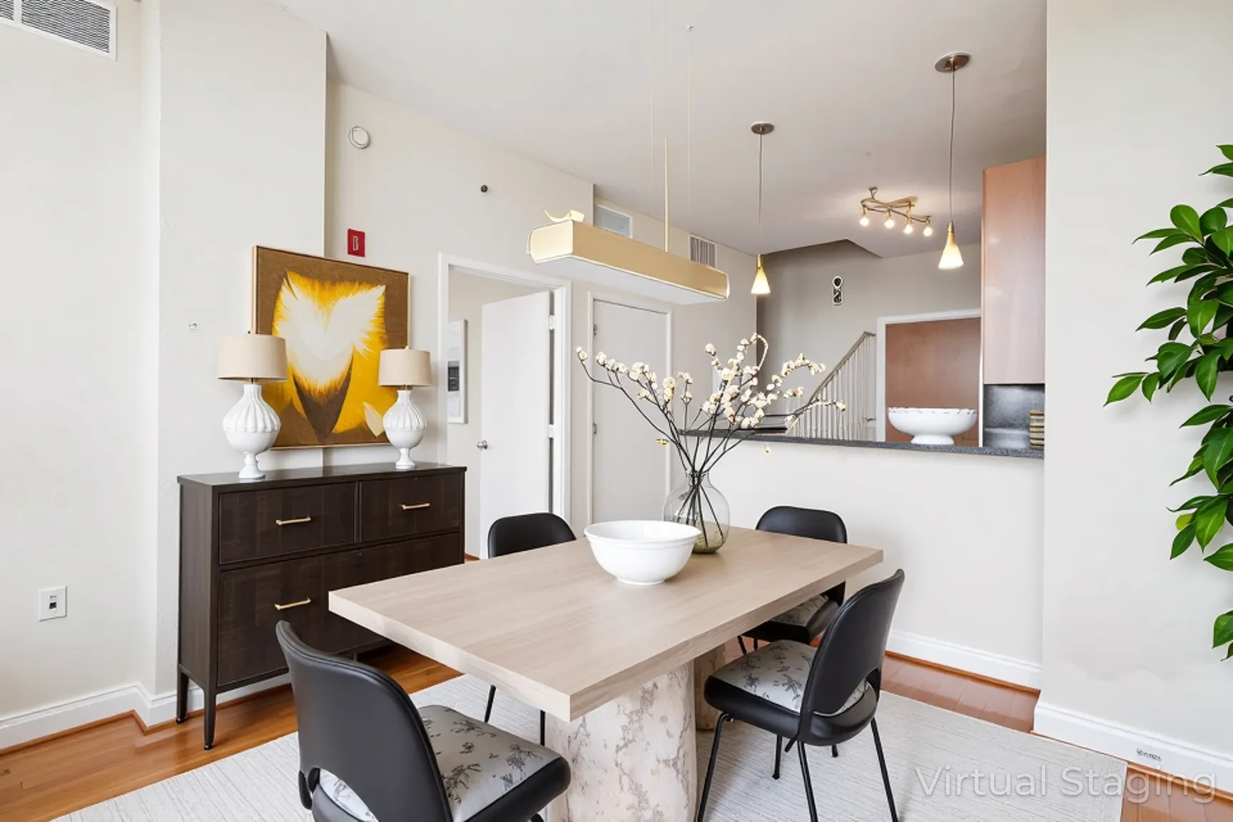 2120 Vermont Avenue Northwest, Unit 620 Washington, DC 20001 - Photo 5 of 61 a view of a dining room with furniture and wooden floor