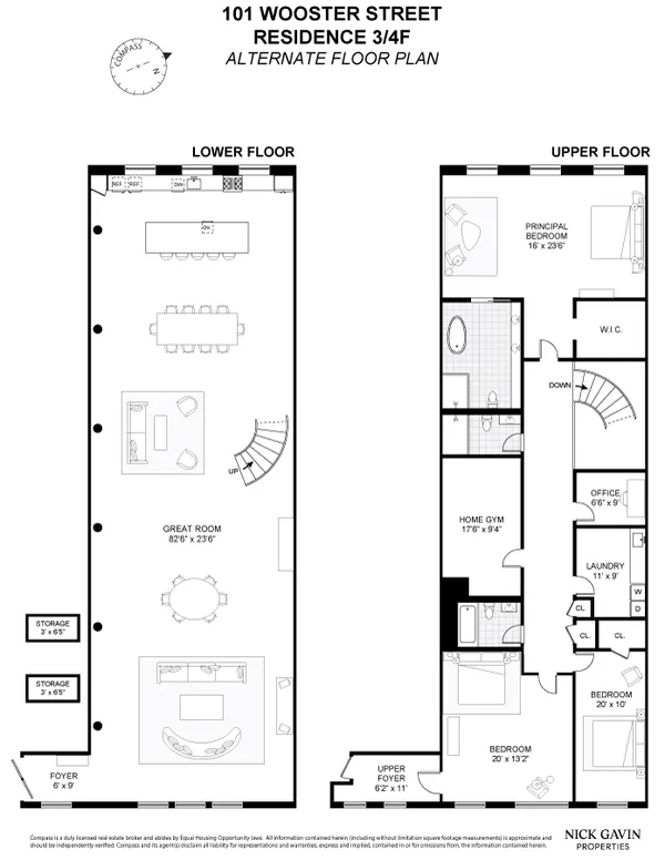 $6,995,000 | 101 Wooster Street, Unit 3F/4F | SoHo