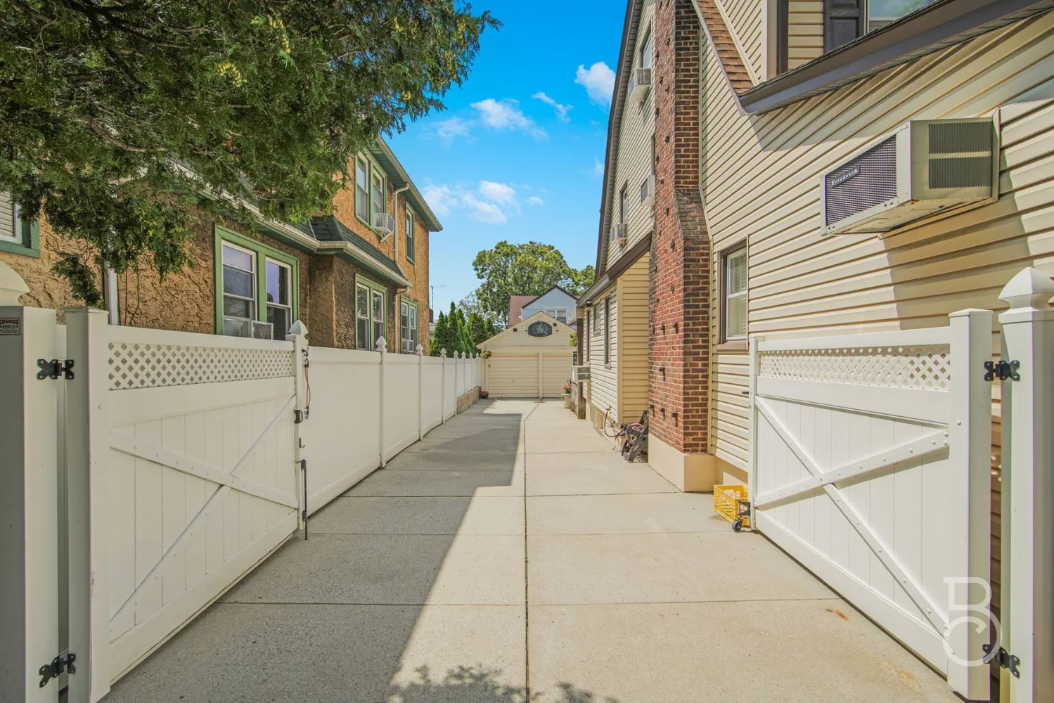 a view of a house with a street