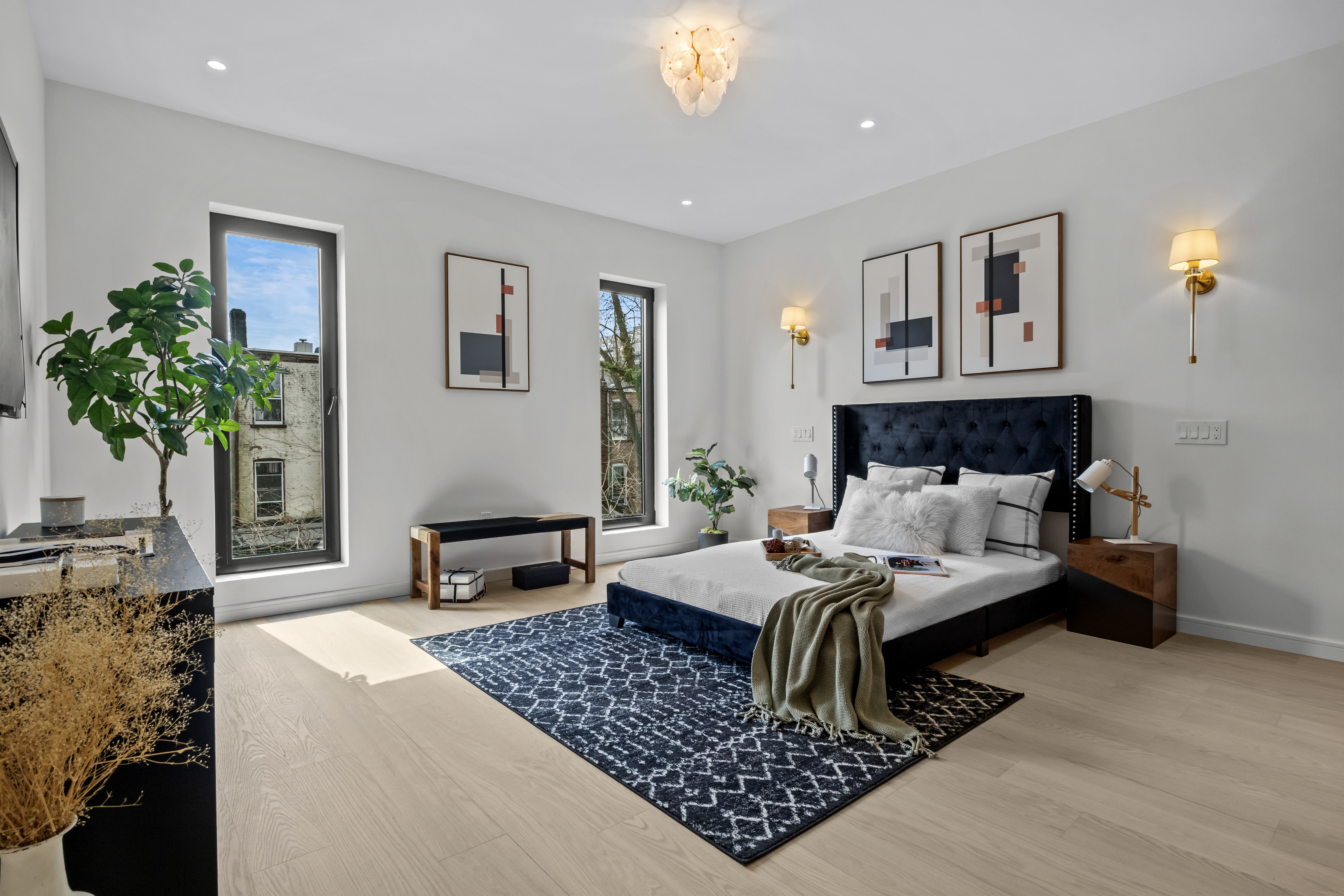 320 10th Street Brooklyn, NY 11215 - Photo 12 of 27 a bedroom with furniture and a potted plant