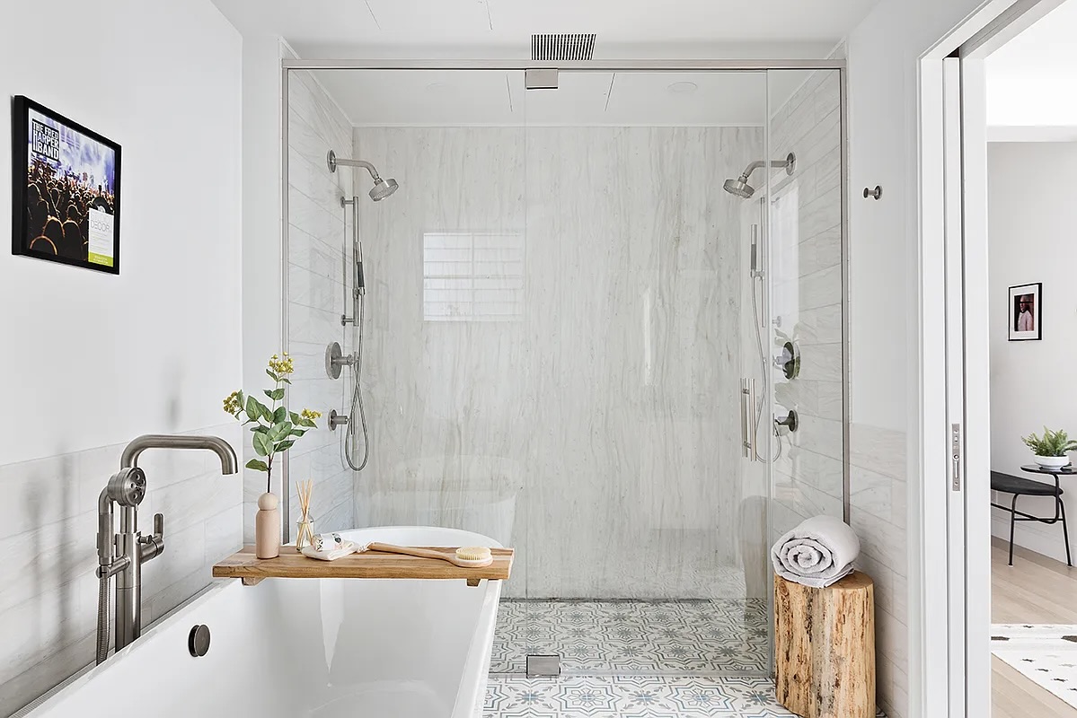155 Noble Street, Unit 2 Brooklyn, NY 11222 - Photo 7 of 15 a bathroom with a sink a toilet and shower