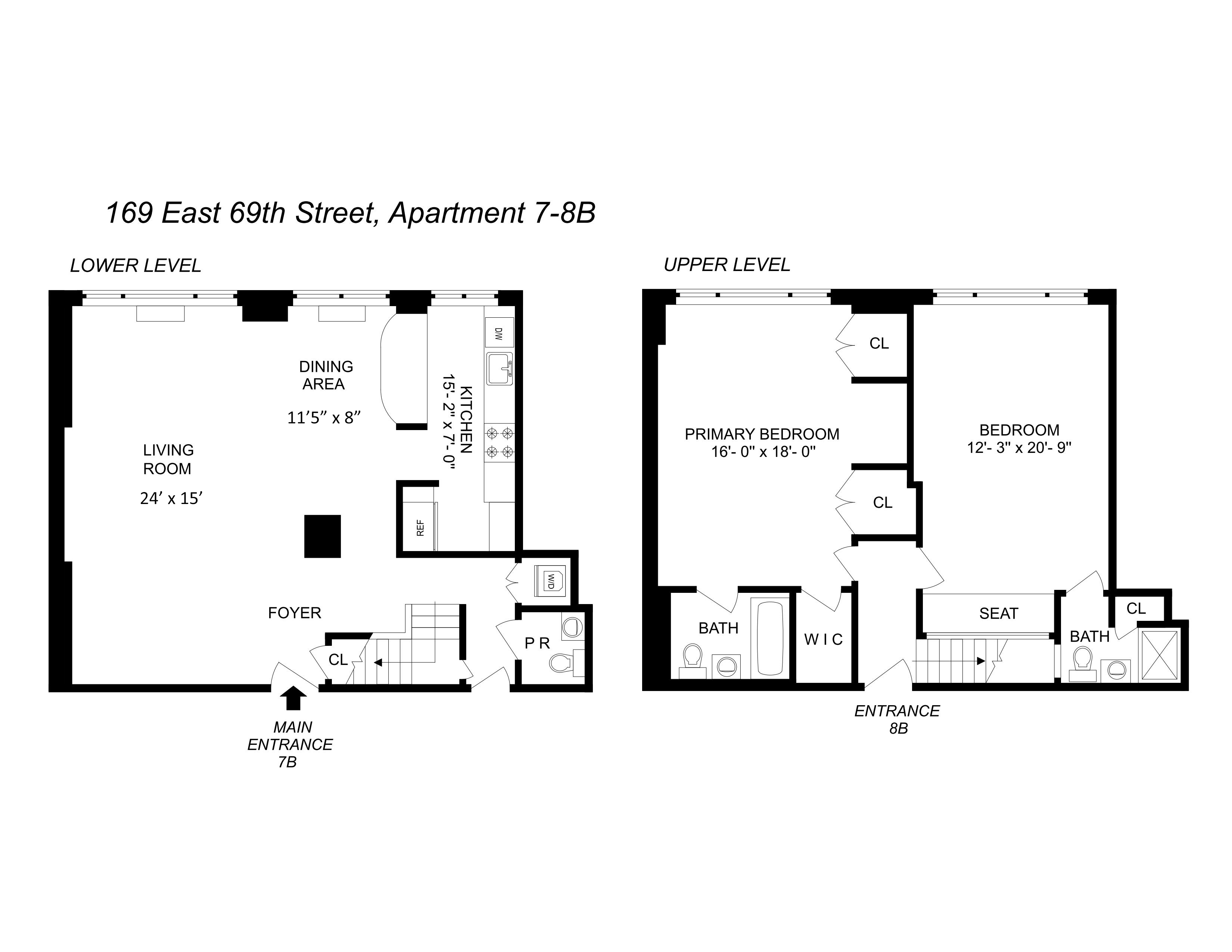 169 East 69th Street, Unit 7/8 B Manhattan, NY 10021 - Photo 29 of 30 a picture of a floor plan