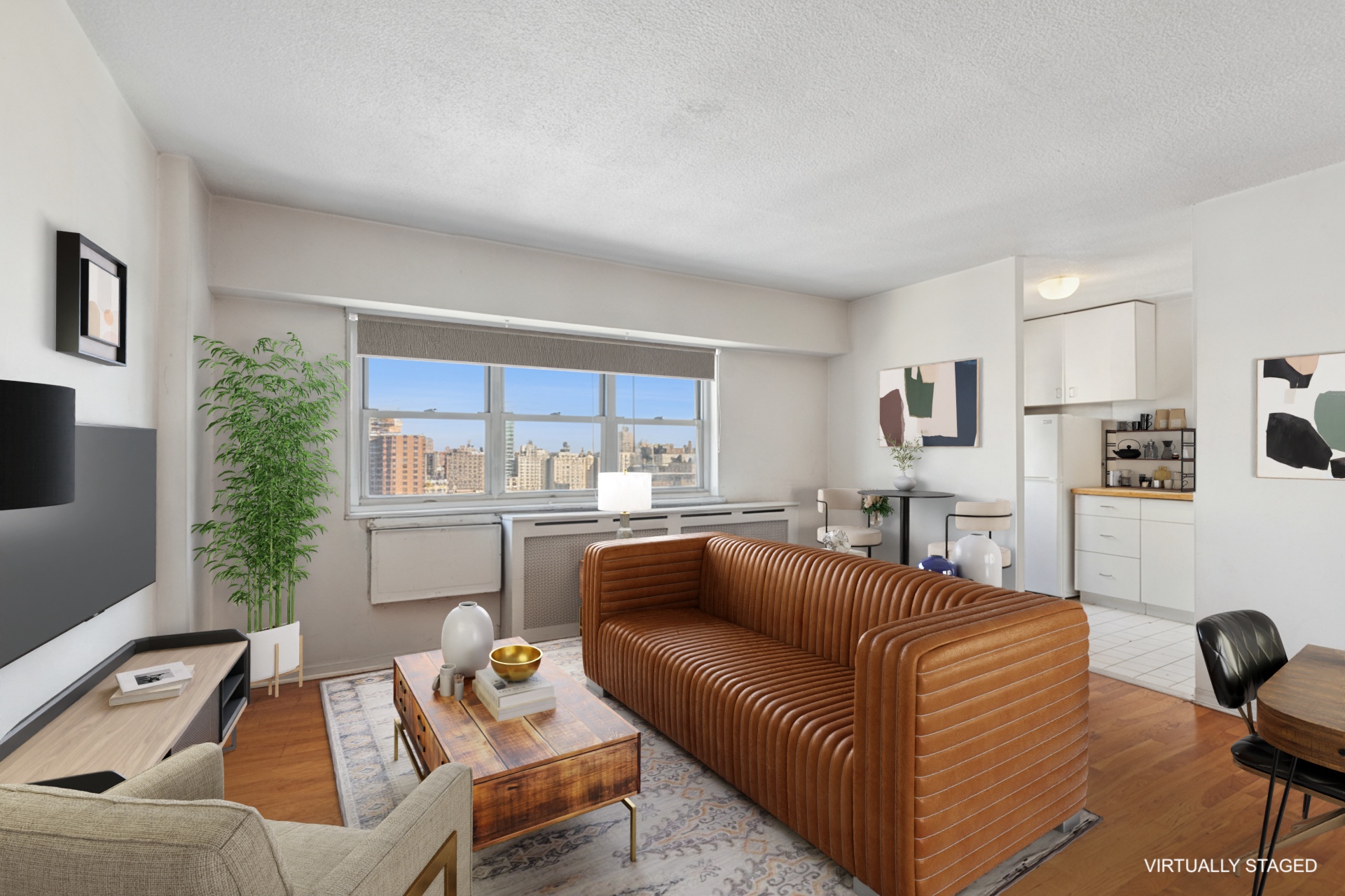 609 Columbus Avenue, Unit 18E Manhattan, NY 10024 - Photo 3 of 10 a living room with furniture and a window