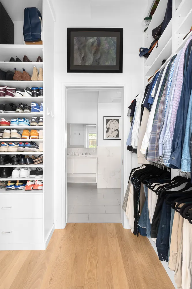 a view of a walk in closet