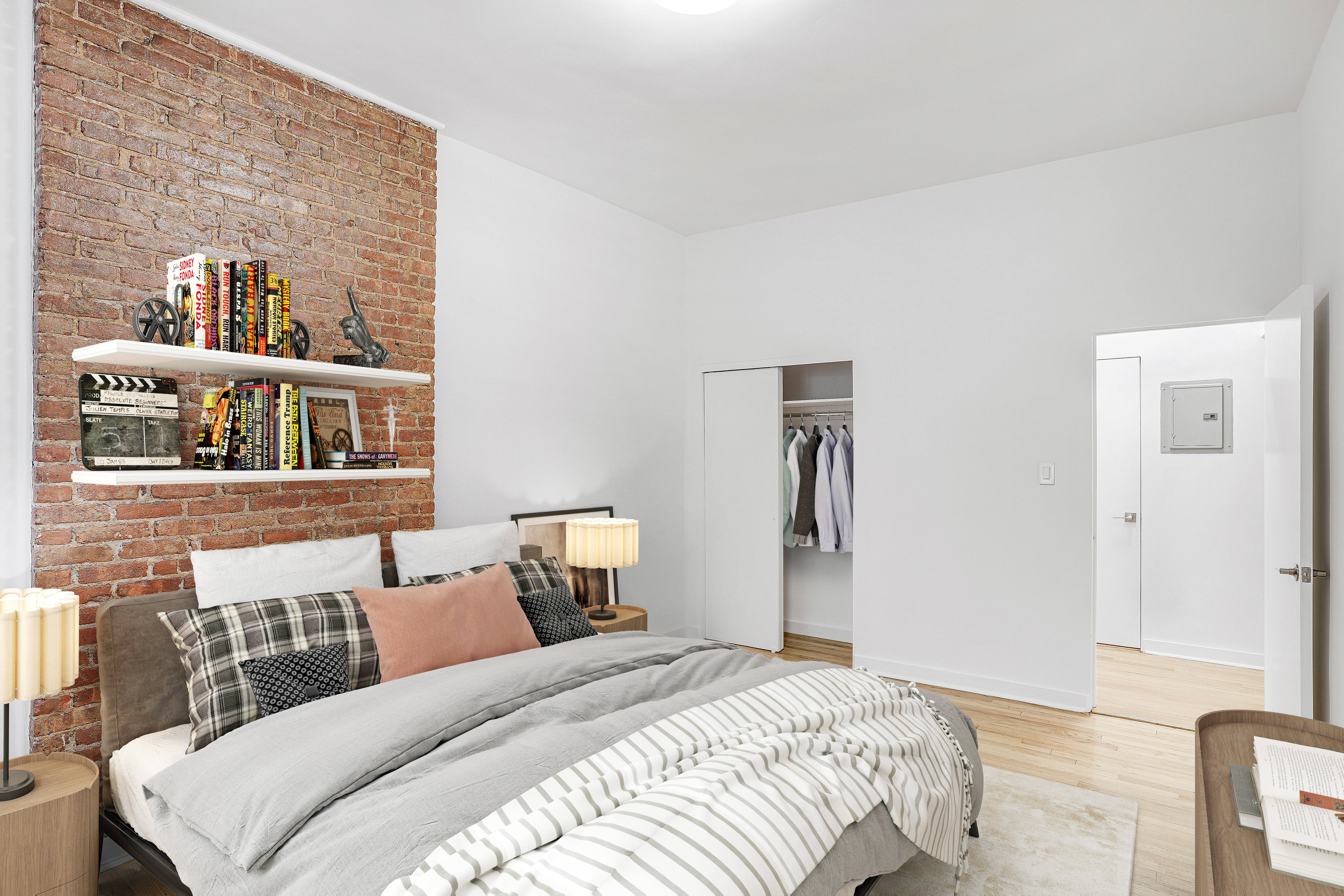433 East 82nd Street, Unit 1A Manhattan, NY 10028 - Photo 2 of 6 a bedroom with a bed and wooden floor