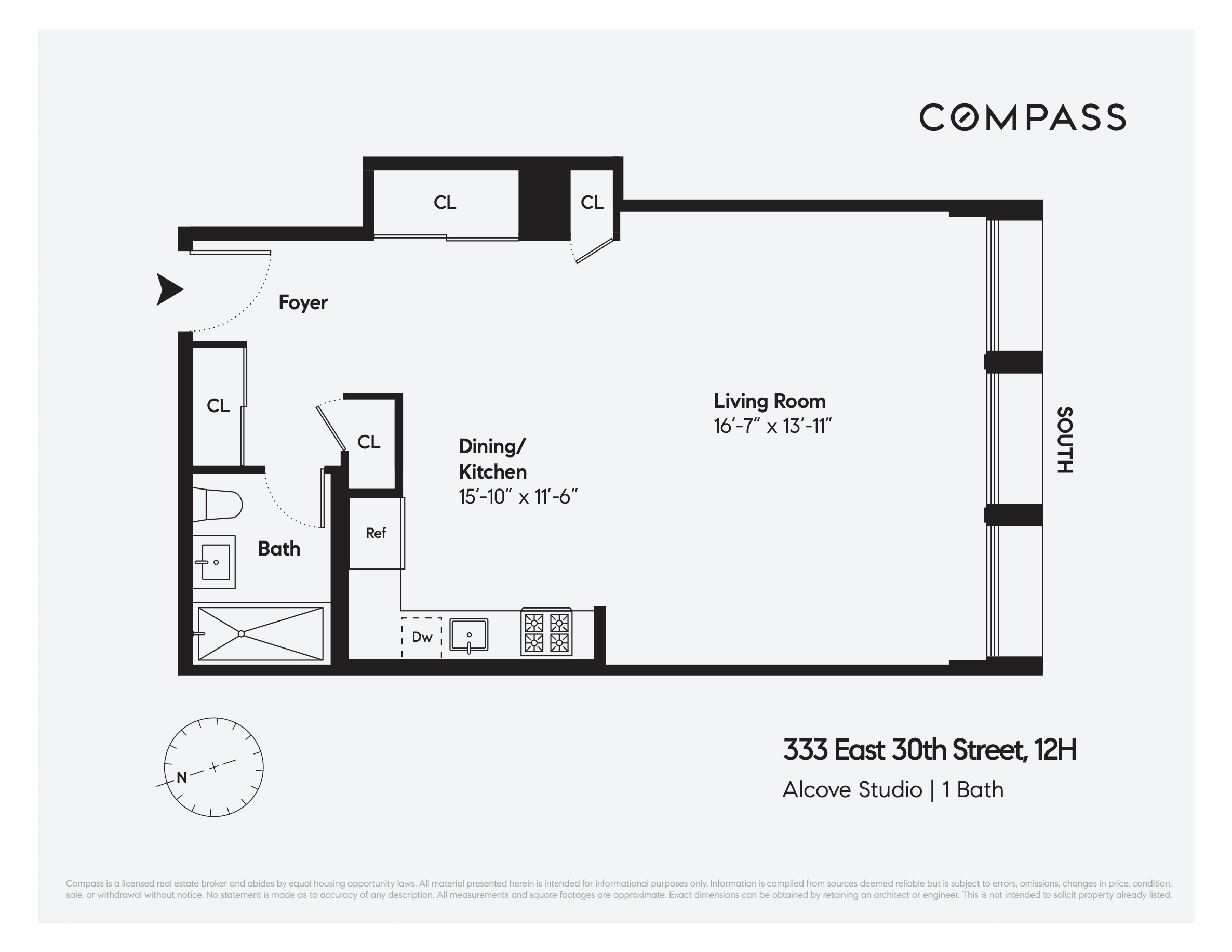 333 East 30th Street, Unit 12H Manhattan, NY 10016 - Photo 15 of 15 a picture of a wall with white and white photo