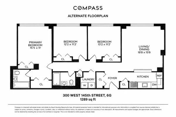 $900,000 | 300 West 145th Street, Unit 6G | Central Harlem