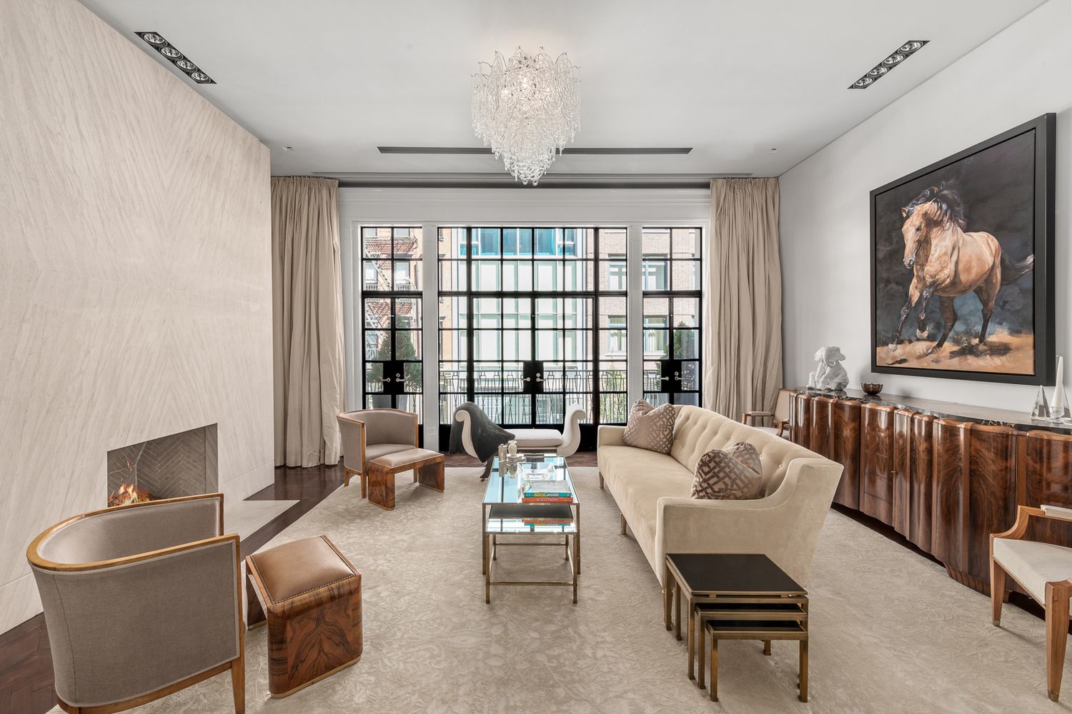 a bedroom with furniture and a window