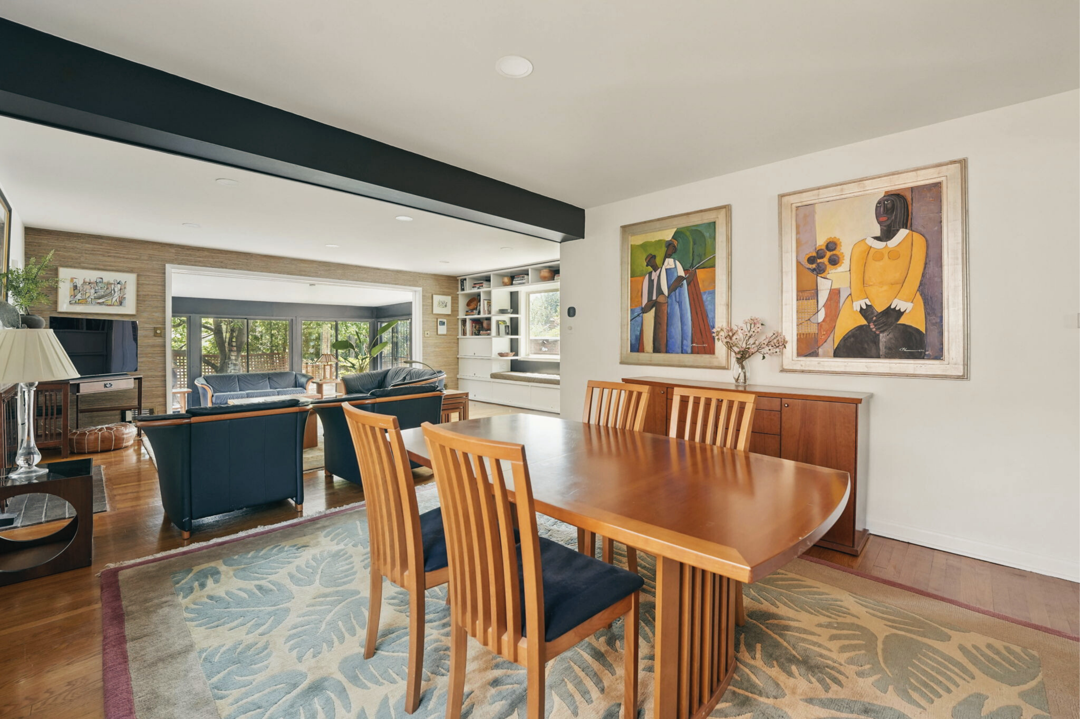 8003 16th Street Northwest Washington, DC 20012 - Photo 19 of 38 a dining room with furniture and wooden floor