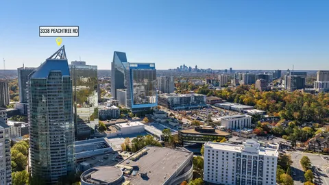 a view of city with a balcony