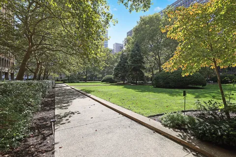 a view of backyard with green space