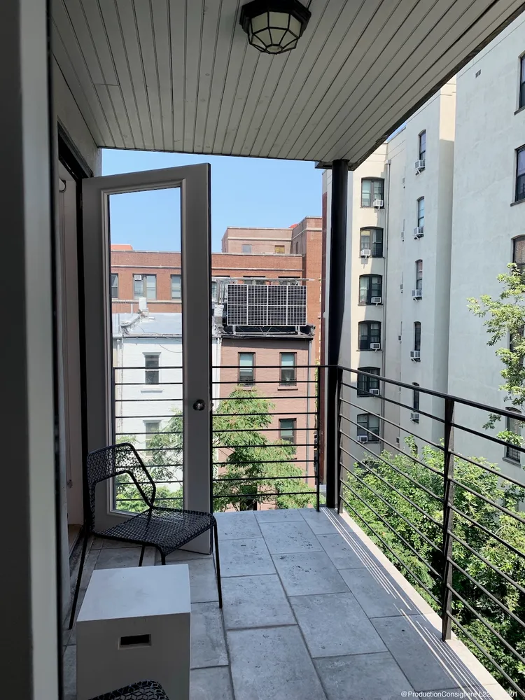 a view of balcony and living room