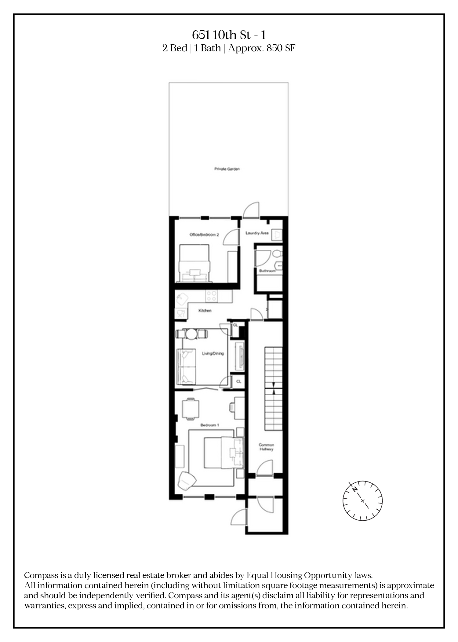 651 10th Street, Unit 1 Brooklyn, NY 11215 - Photo 12 of 12 a black and white photo of a floor plan
