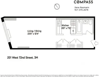 $3,700 | 201 West 72nd Street, Unit 3M | Upper West Side