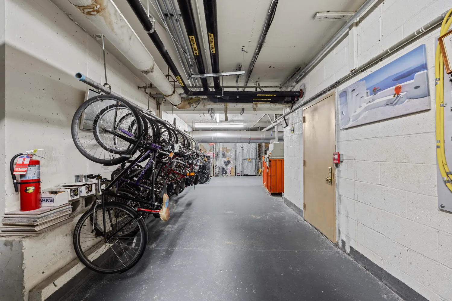 a view of a bike storage