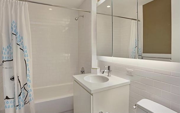 189 Schermerhorn Street, Unit 7D Brooklyn, NY 11201 - Photo 4 of 5 a bathroom with a sink toilet and shower
