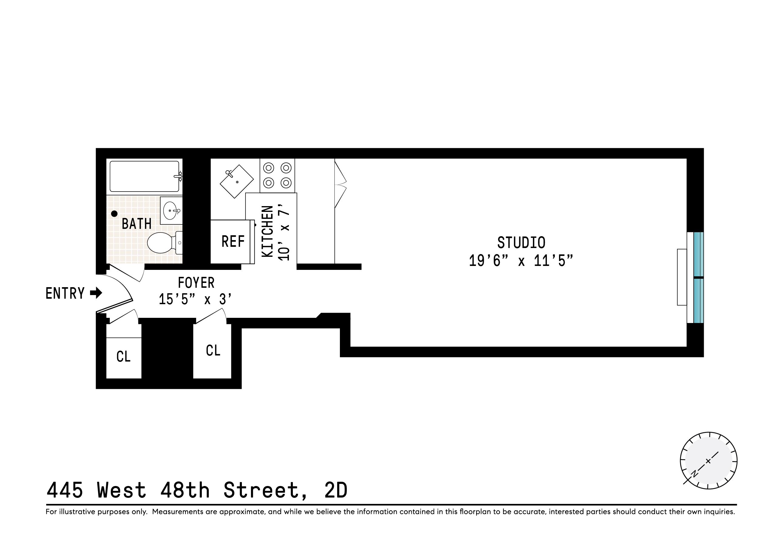 445 West 48th Street, Unit 2D Manhattan, NY 10036 - Photo 18 of 18 a picture of a wall with a white wall and a painting