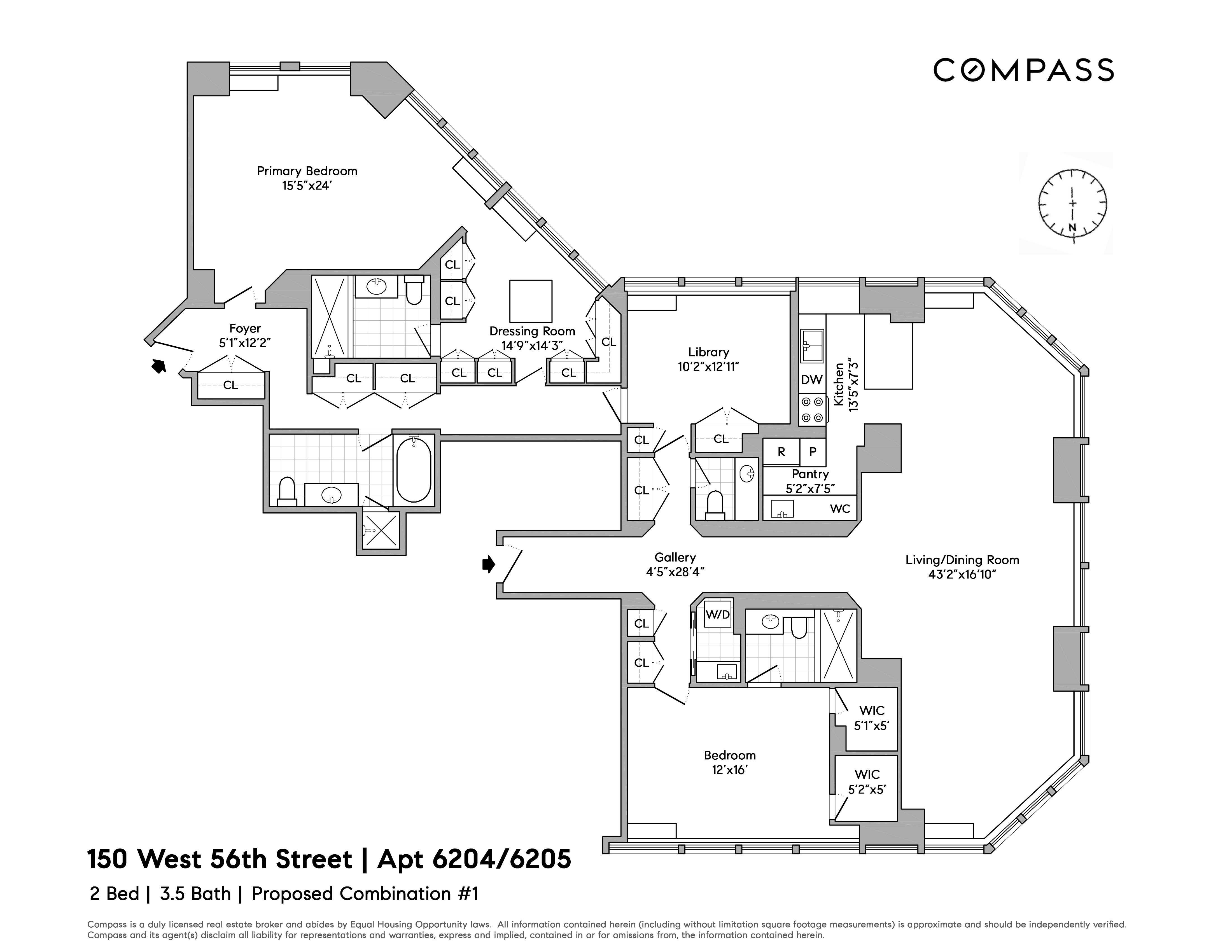 150 West 56th Street 6204-6205 Midtown West New York NY 10019