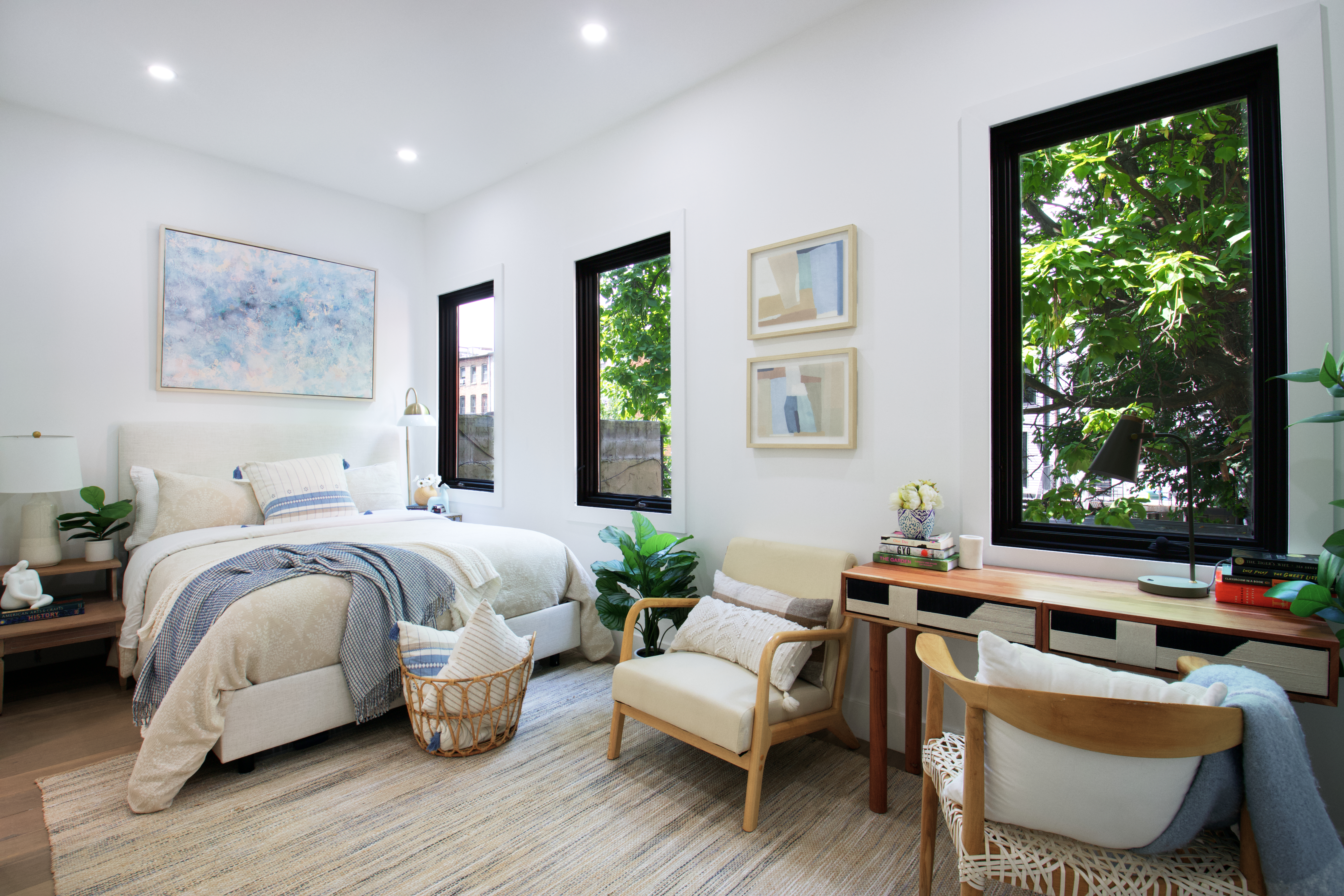 255 Macon Street Brooklyn, NY 11216 - Photo 9 of 36 a bedroom with a bed and wooden floor