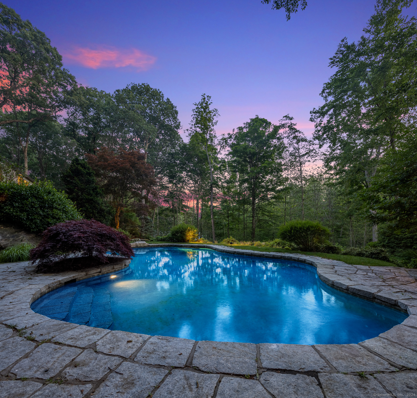 13 Bittersweet Road Weston, CT 06883 - Photo 30 of 35 a view of a swimming pool with an outdoor space