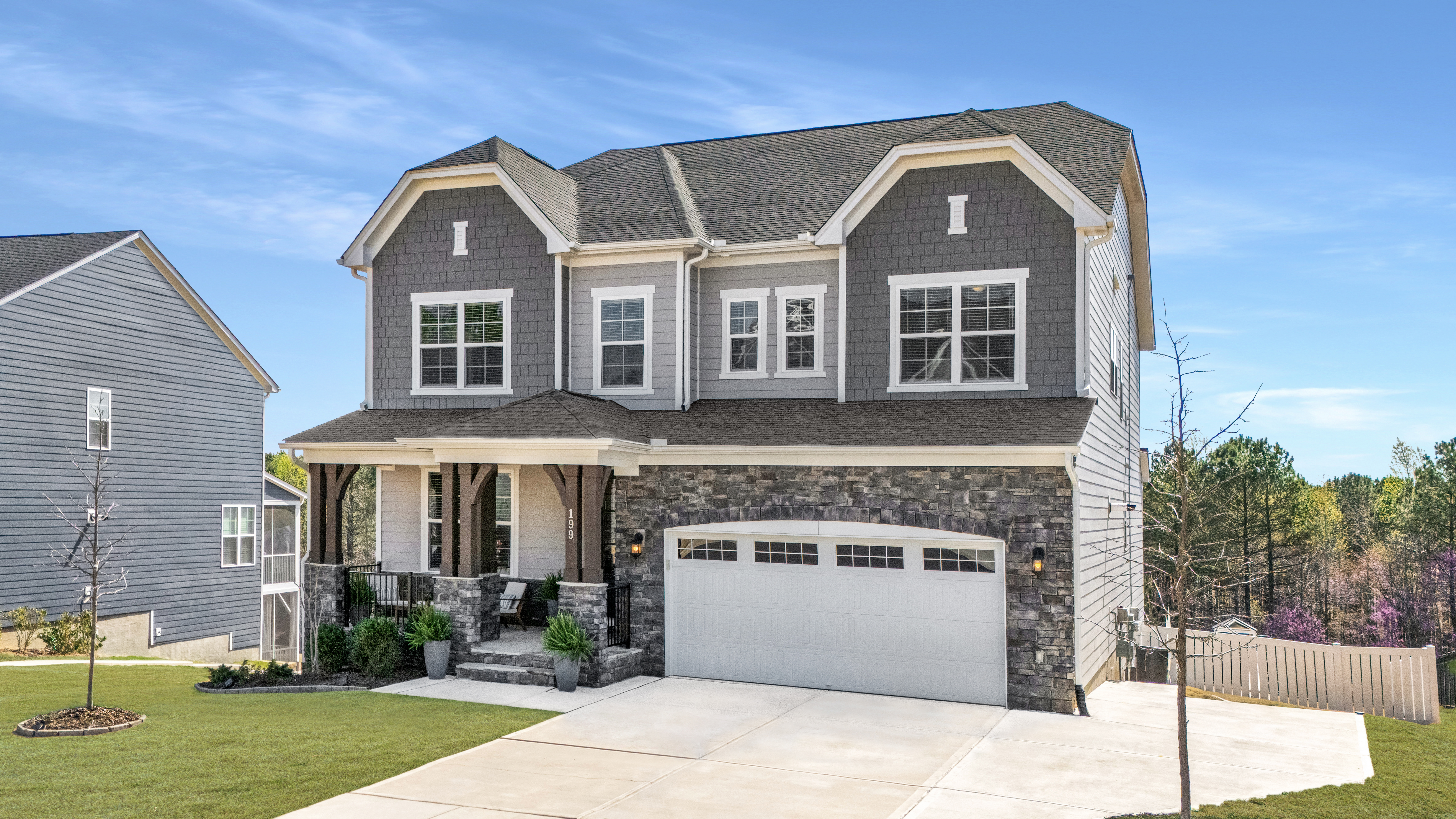 199 High Woods Rdg Pittsboro, NC 27312 - Photo 9 of 10 a front view of a house with a yard
