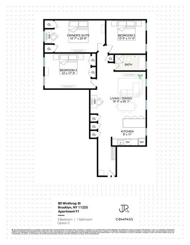 $710,000 | 80 Winthrop Street, Unit F1 | Prospect Lefferts Gardens