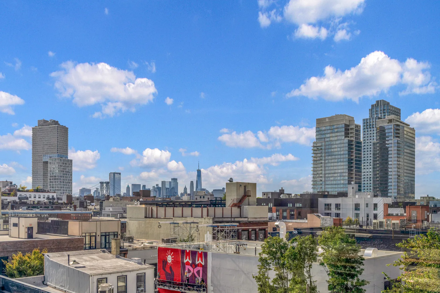 a city view with lot of high rise buildings