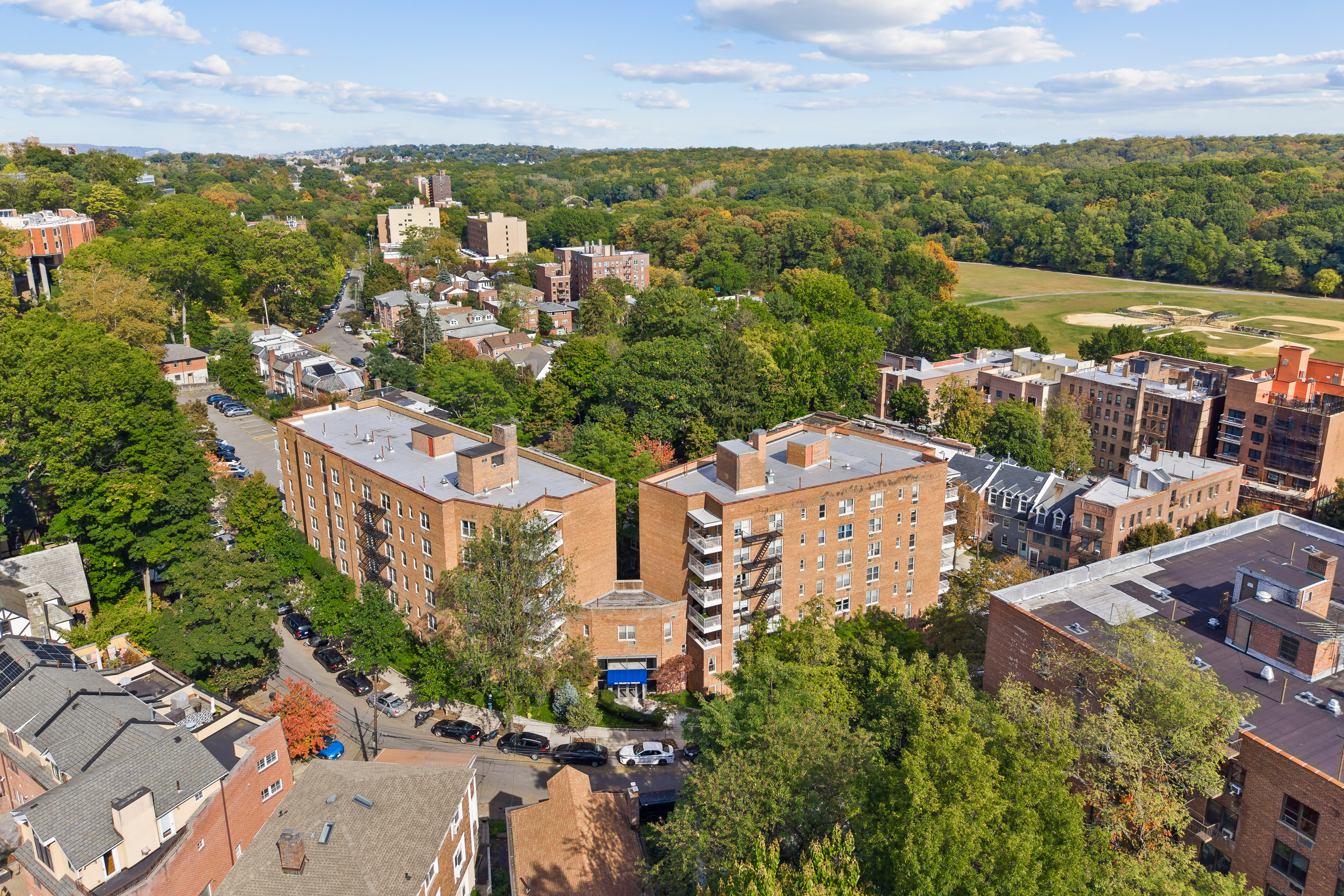 255 Fieldston Terrace, Unit 2L Bronx, NY 10471 - Photo 25 of 32 an aerial view of residential building with outdoor space
