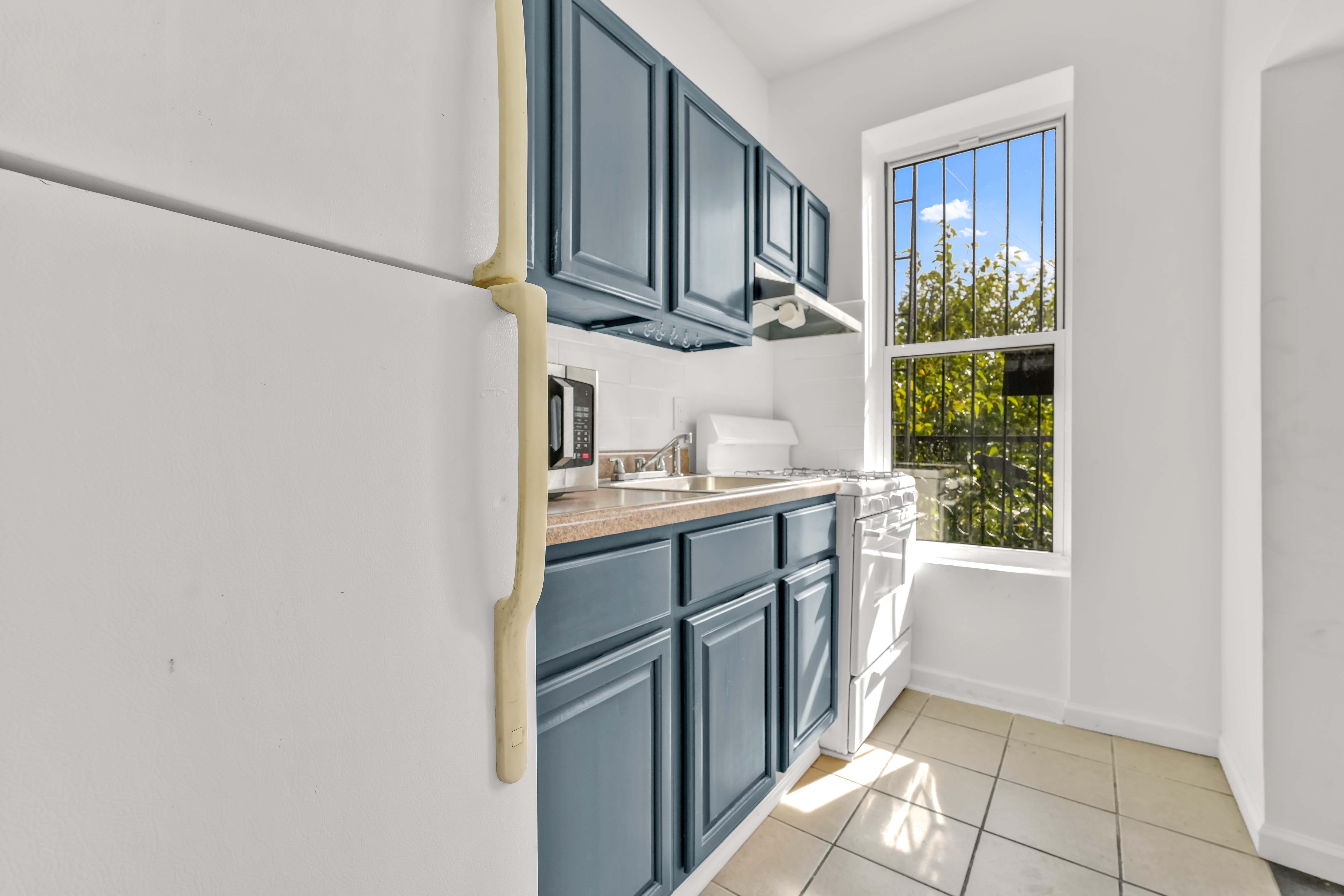 238 Vernon Avenue, Unit 3 Brooklyn, NY 11206 - Photo 6 of 19 a kitchen with stainless steel appliances granite countertop a refrigerator and a sink