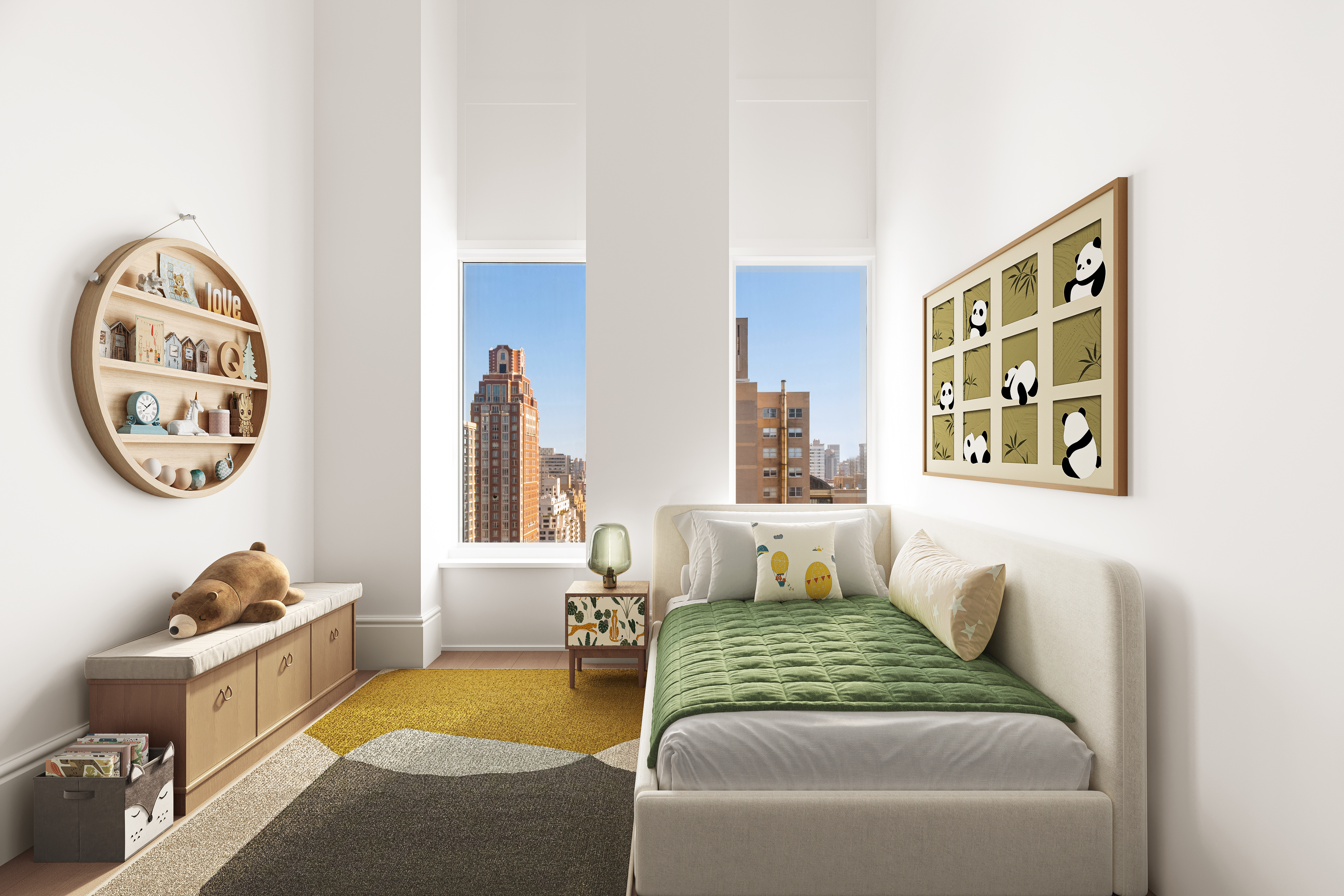 1059 3rd Avenue, Unit 25 Manhattan, NY 10065 - Photo 9 of 13 a living room with furniture and a window