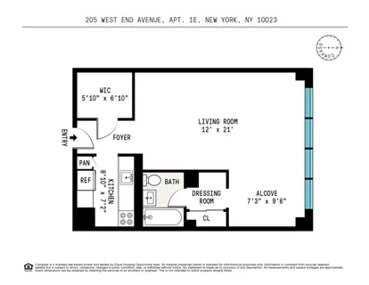$399,000 | 205 West End Avenue, Unit 1E | Upper West Side