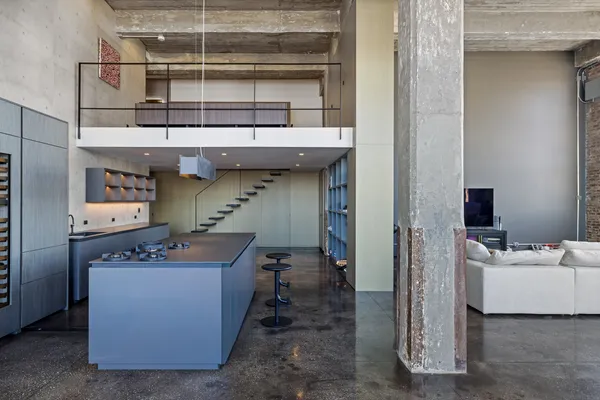 a room with cabinets and a wooden floor