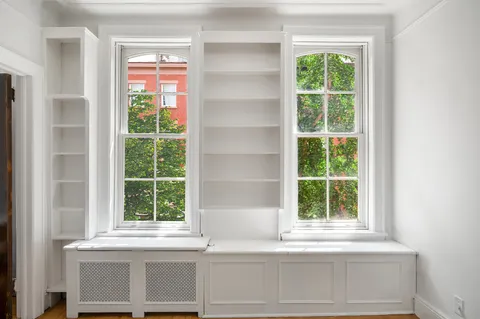 a view of a window and a kitchen