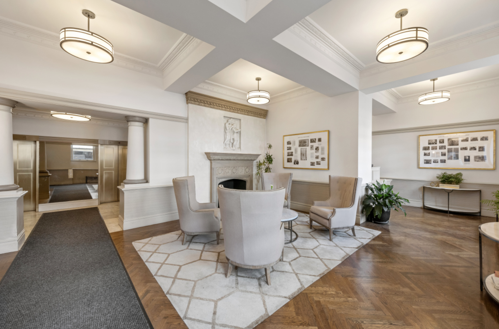 305 2nd Avenue, Unit 325 Manhattan, NY 10003 - Photo 18 of 22 a living room with furniture a dining table and chairs