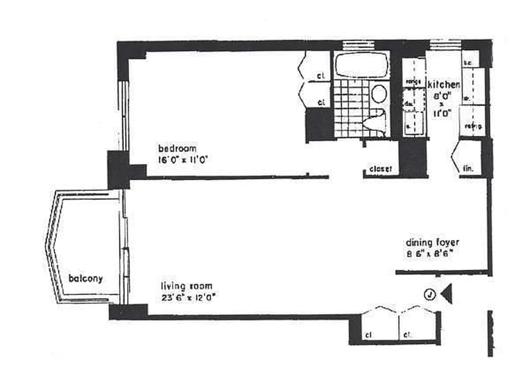 345 East 80th Street, Unit 17J Manhattan, NY 10075 - Photo 8 of 8 a picture of a floor plan