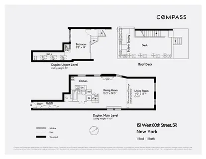 $1,050,000 | 151 West 80th Street, Unit 5R | Upper West Side