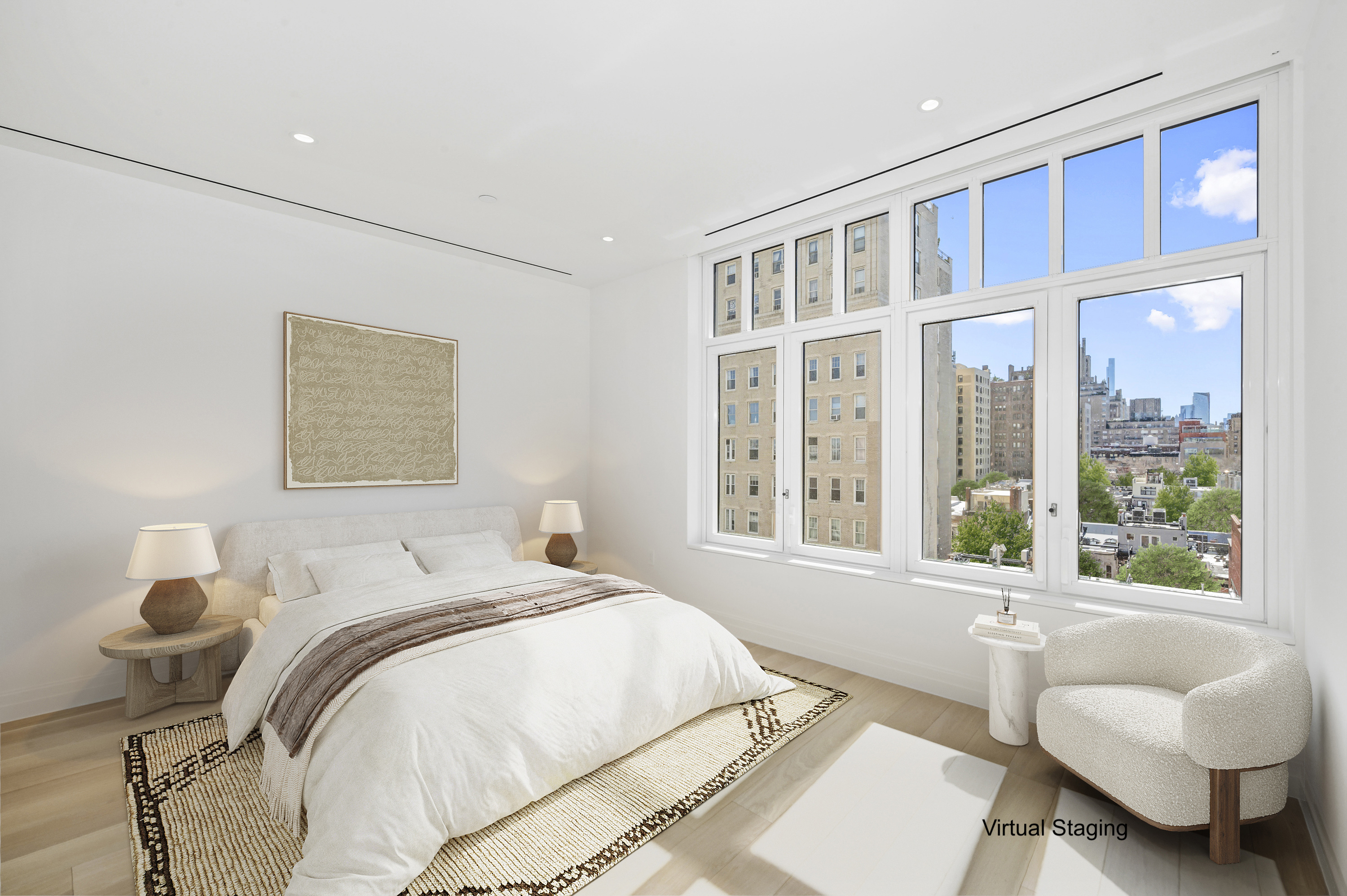 15 West 96th Street, Unit 10 Manhattan, NY 10025 - Photo 9 of 20 a bedroom with a bed and glass window