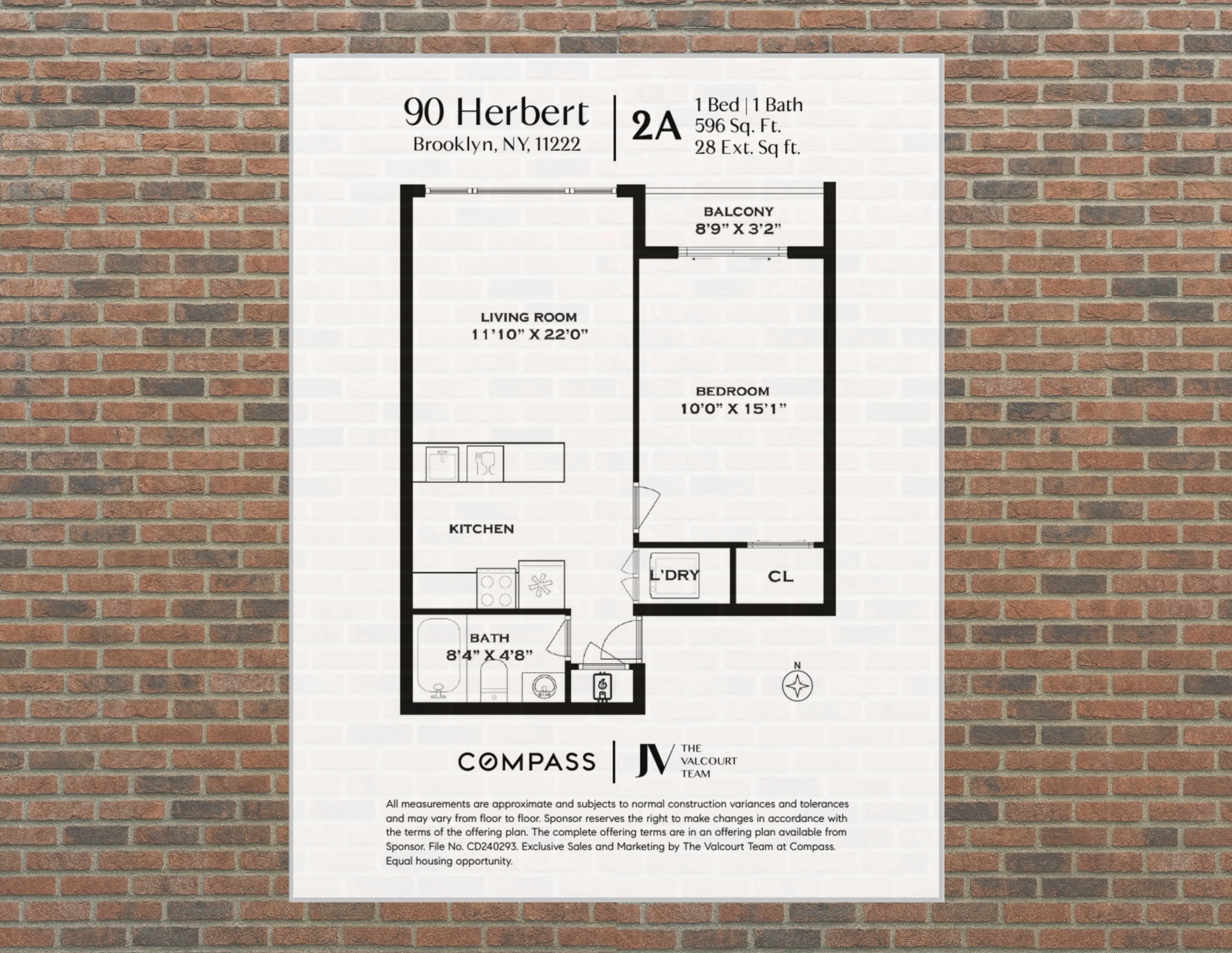 90 Herbert Street, Unit 2A Brooklyn, NY 11222 - Photo 10 of 10 a picture of a sign on a wall