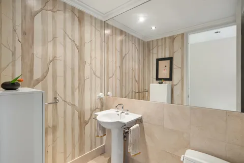 a view of a building and a street